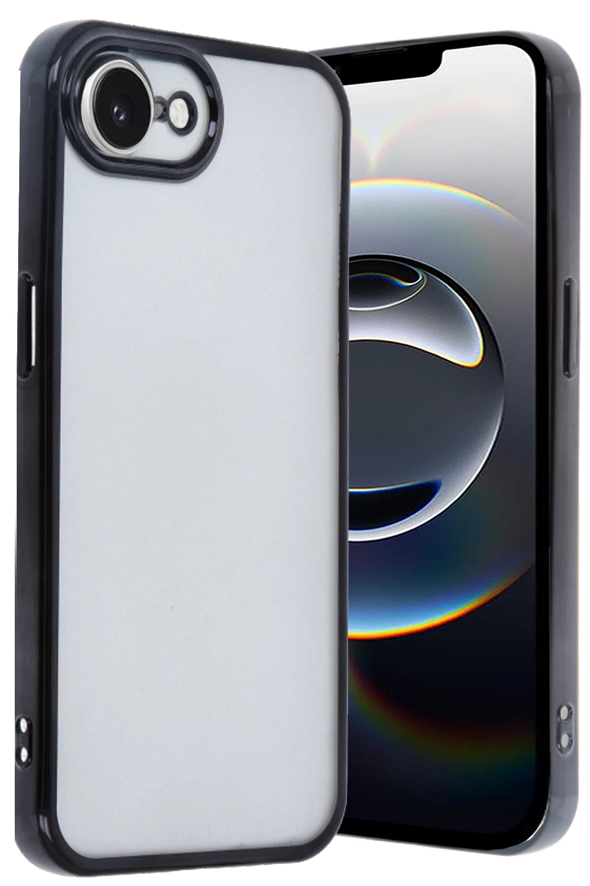 Newface iPhone 16E Kılıf Razer Lensli Silikon - Siyah