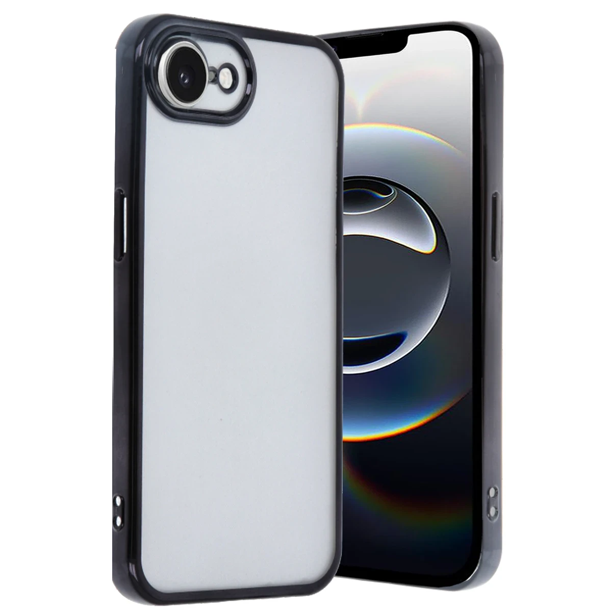 Newface Apple iPhone 16E Kılıf Razer Lensli Silikon - Siyah — görsel 2