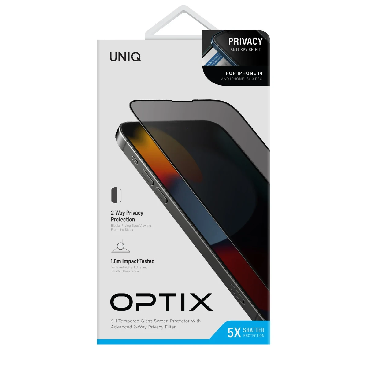 Uniq Apple iPhone 14 Plus Optix Hayalet Cam Ekran Koruyucu - Siyah