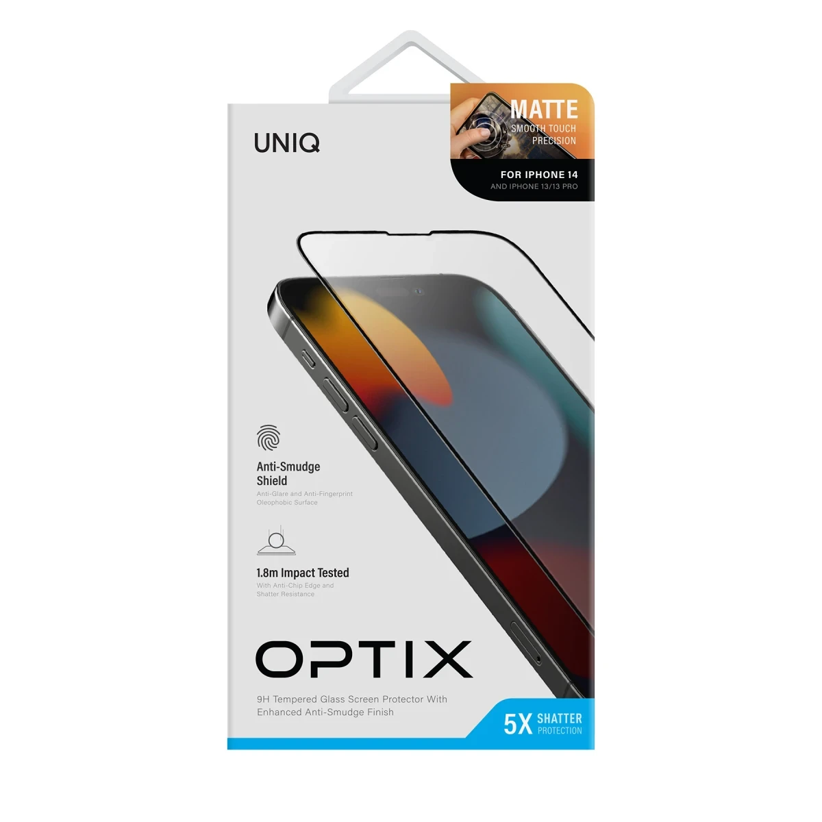 Uniq Apple iPhone 14 Plus Optix Mat Ekran Koruyucu - Siyah