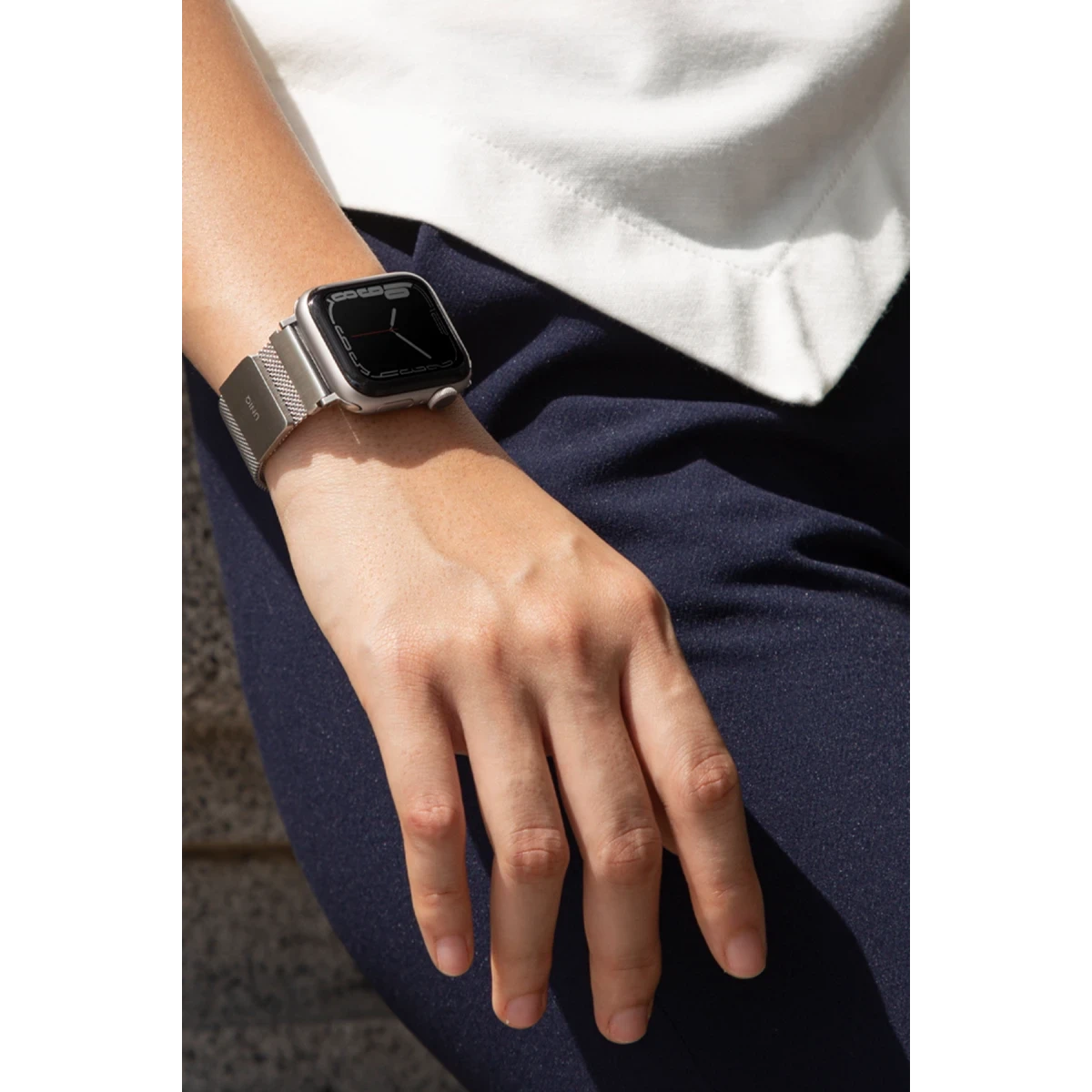 Uniq Apple Watch Ultra 41mm Dante Çelik Örgü Kordon - Mavi