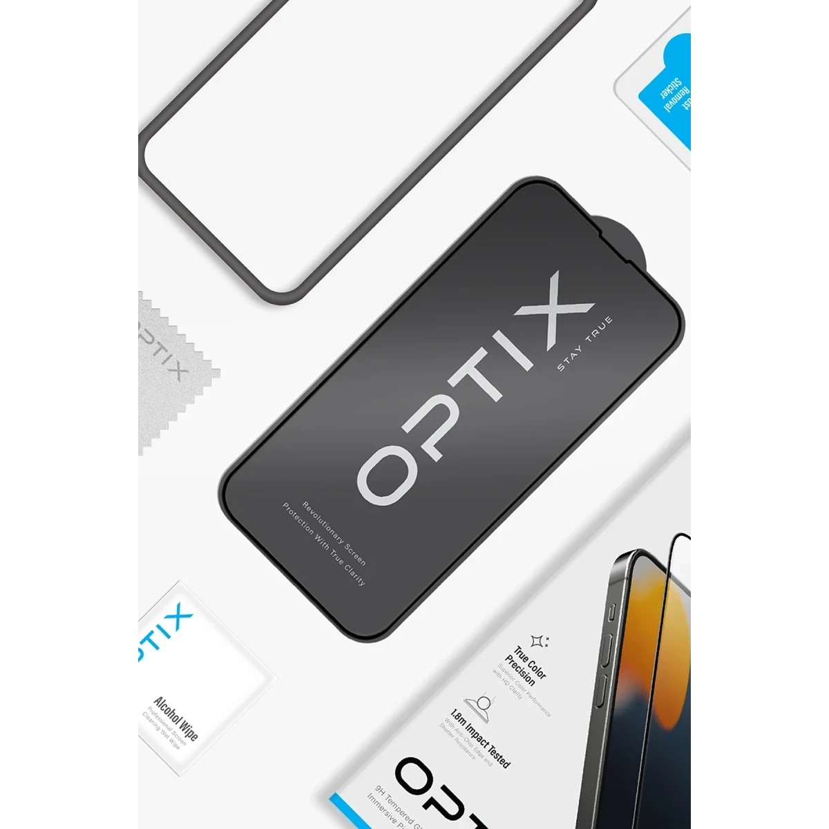 Uniq Apple iPhone 14 Plus Optix Vivid Cam Ekran Koruyucu - Siyah
