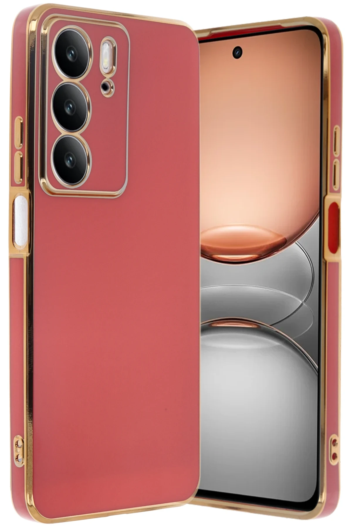Newface Realme C75 4G Kılıf Volet Silikon - Kırmızı