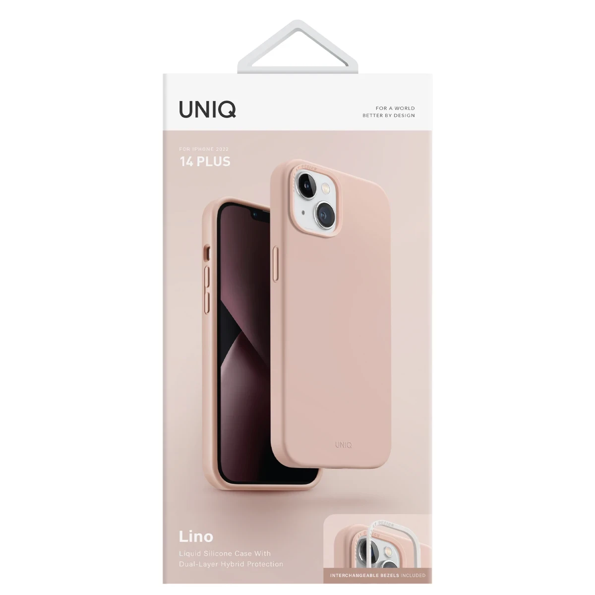 Uniq Apple iPhone 14 Plus Lino Silikon Kapak - Siyah