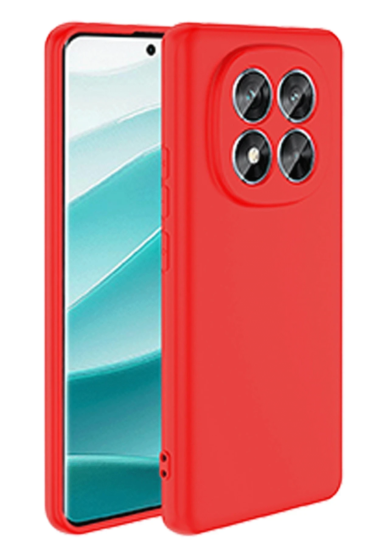 Newface Xiaomi Redmi Note 14 Pro 5G Kılıf Nano içi Kadife Silikon - Kırmızı
