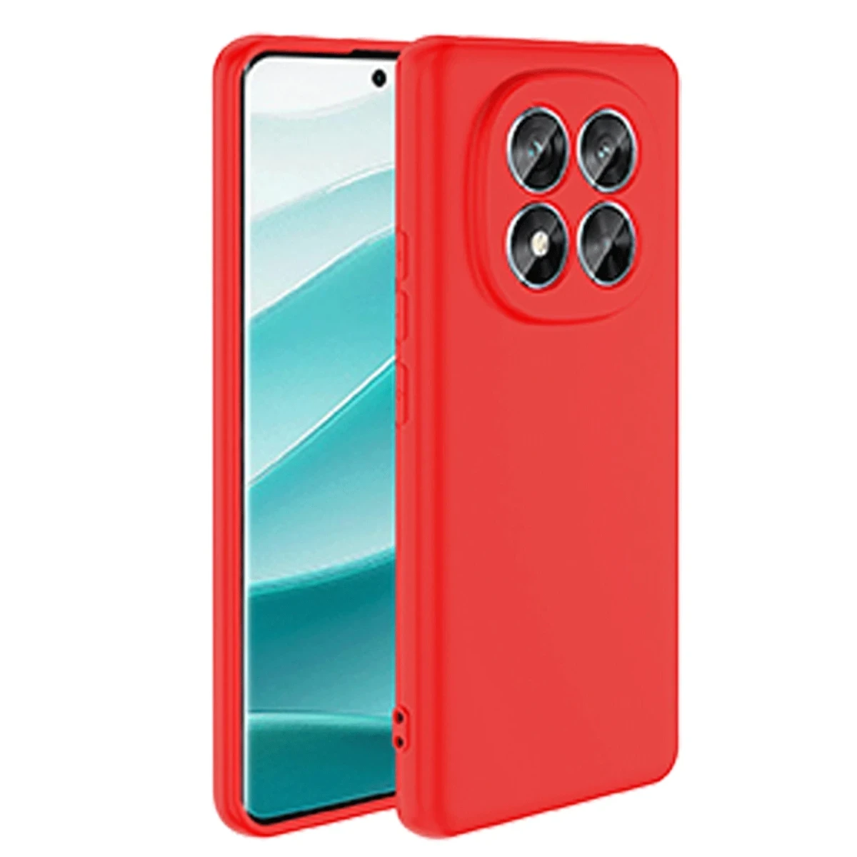 Newface Xiaomi Redmi Note 14 Pro 5G Kılıf Nano içi Kadife Silikon - Kırmızı