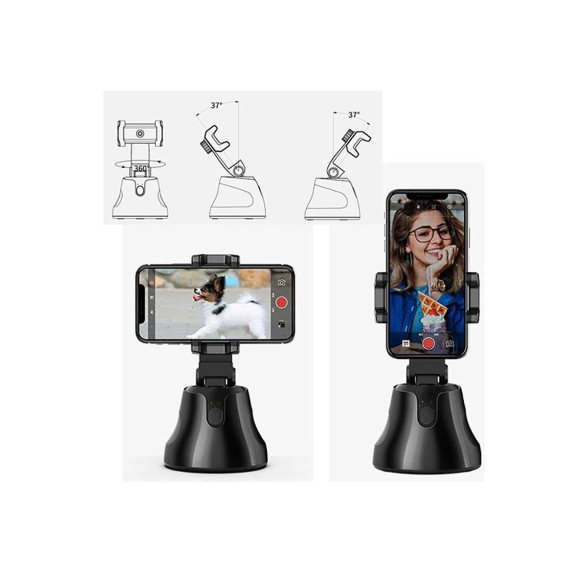 Newface Apai Genie 360 Derece Takip Etme Özellikli Selfie Gimbal - Siyah — görsel 5