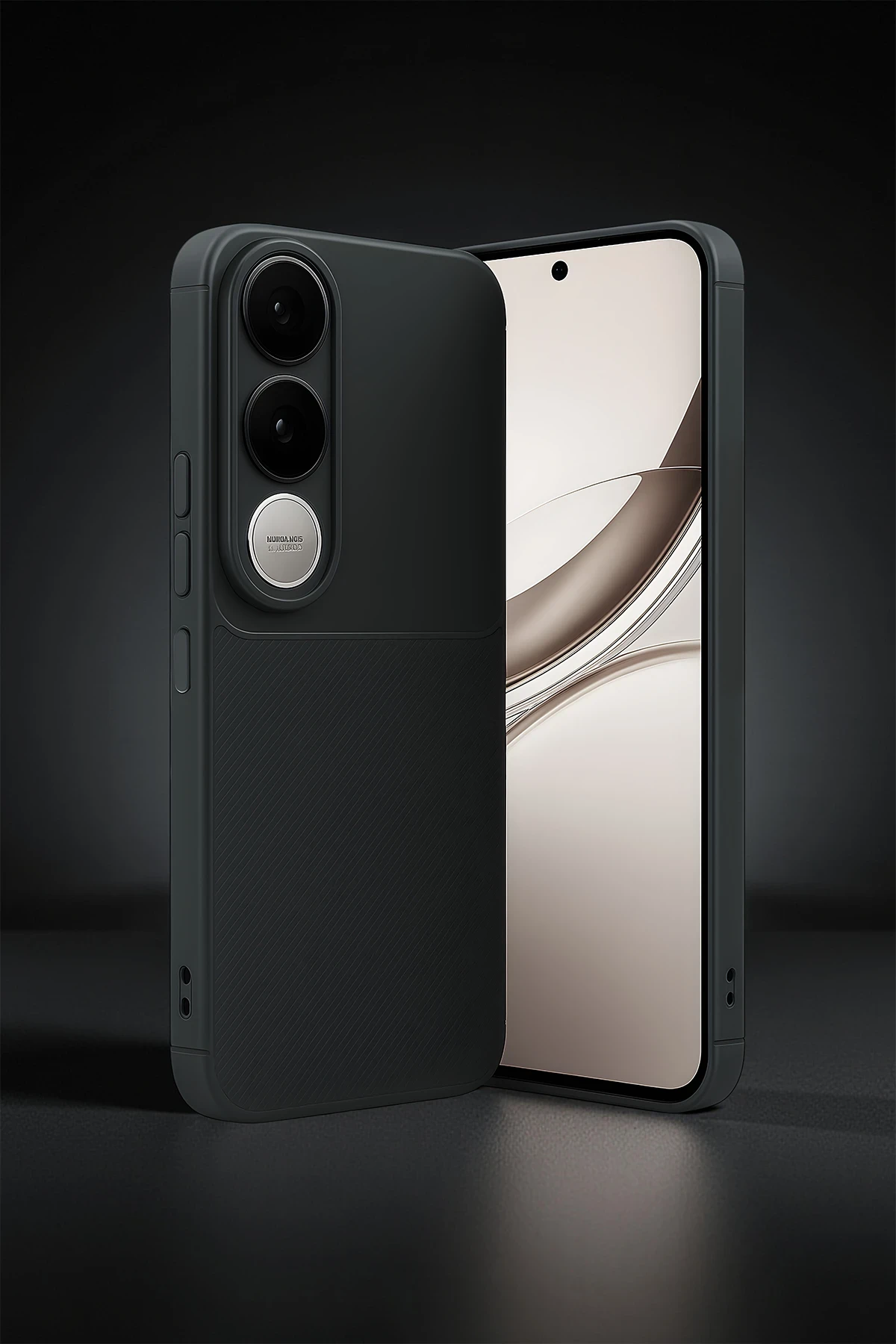 Newface Vivo V50 Lite 4G Auto Focus Karbon Kapak - Kahverengi — görsel 2