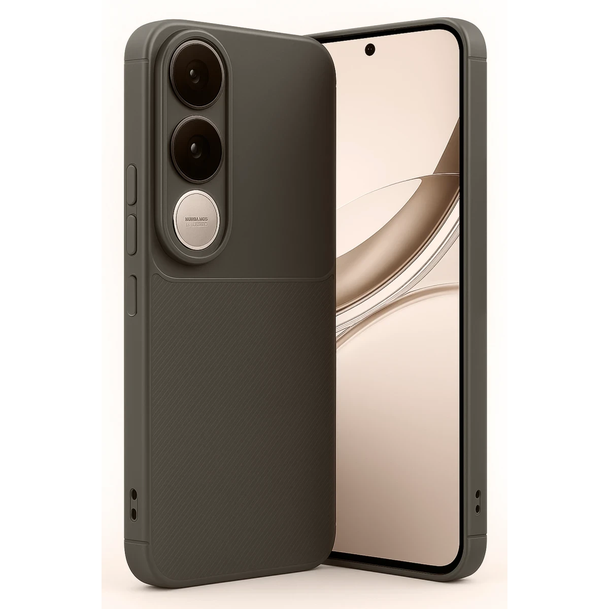 Newface Vivo V50 Lite 4G Auto Focus Karbon Kapak - Kahverengi — görsel 3