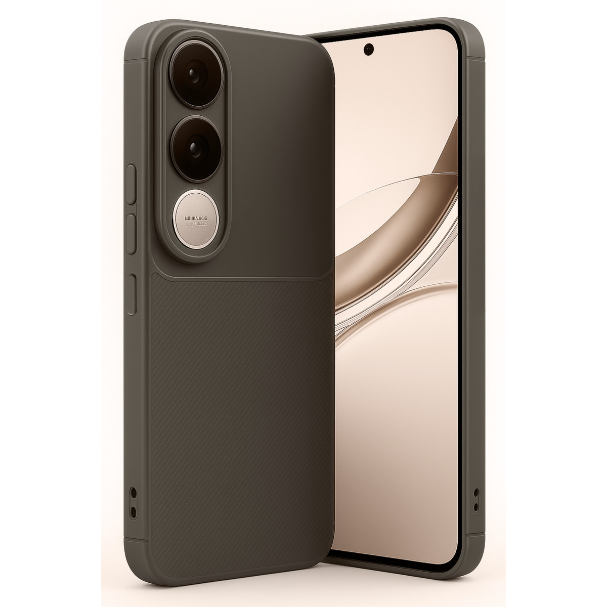 Newface Vivo V50 Lite 4G Auto Focus Karbon Kapak - Kahverengi — görsel 5
