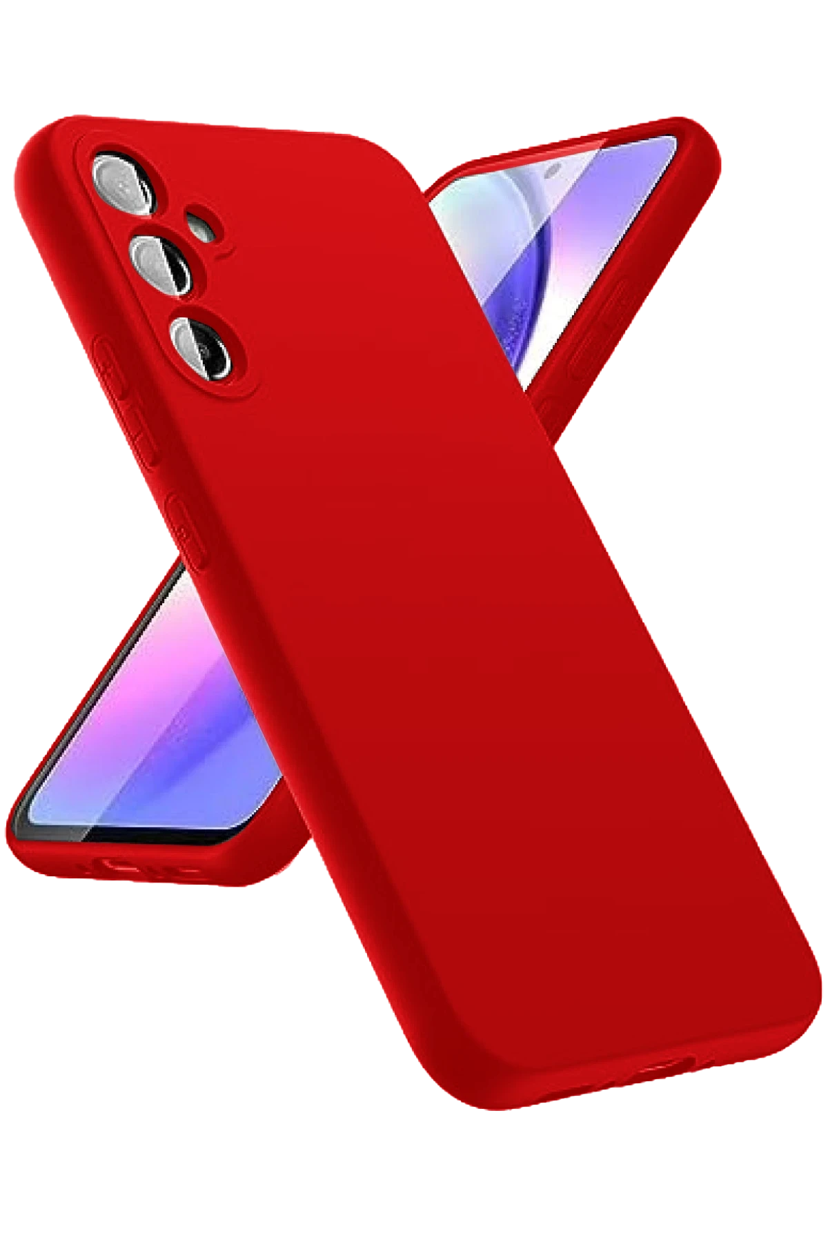 Newface Samsung Galaxy A24 4G Kılıf First Silikon - Kırmızı