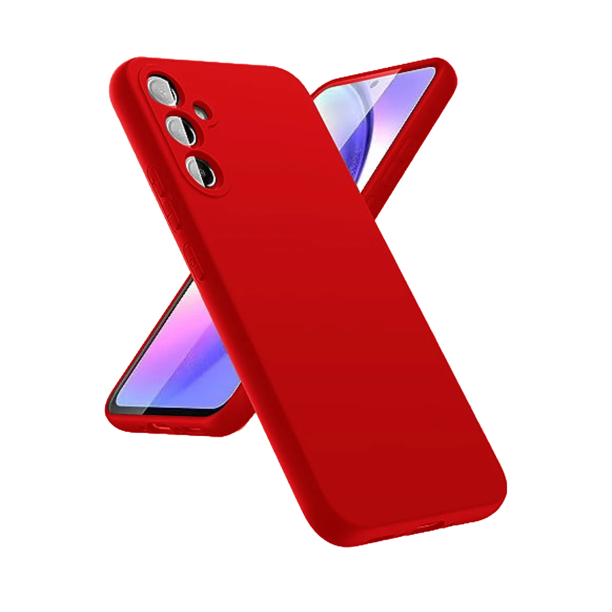 Newface Samsung Galaxy A24 4G Kılıf First Silikon - Kırmızı — görsel 2