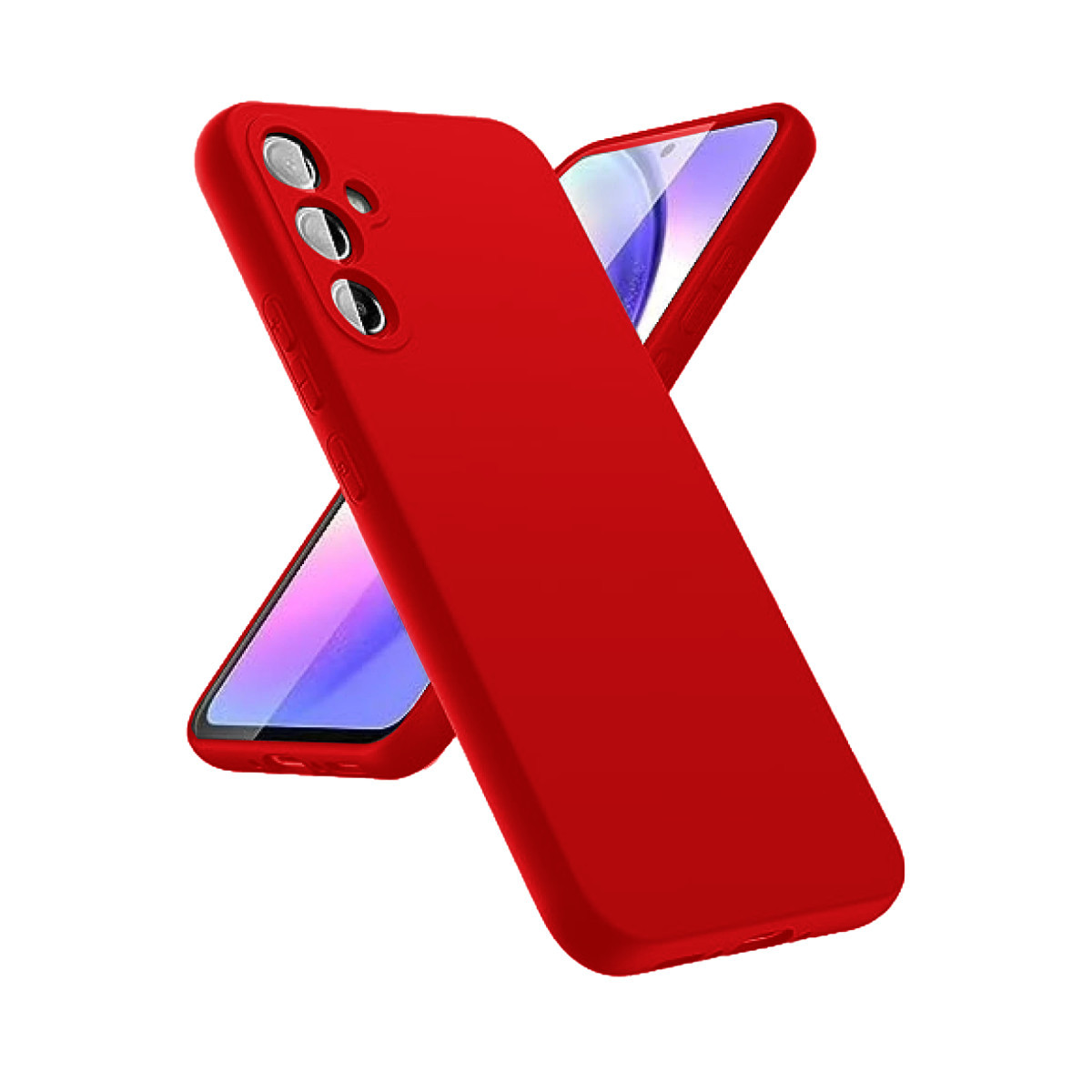 Newface Samsung Galaxy A24 4G Kılıf First Silikon - Kırmızı — görsel 3