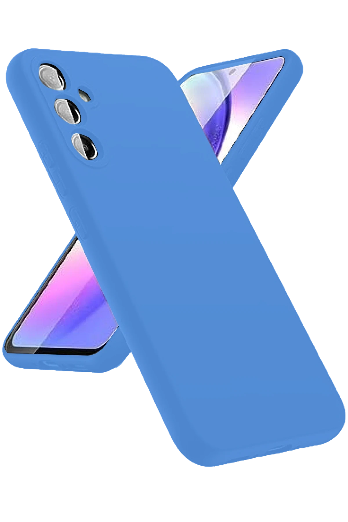 Newface Samsung Galaxy A24 4G Kılıf First Silikon - Mavi