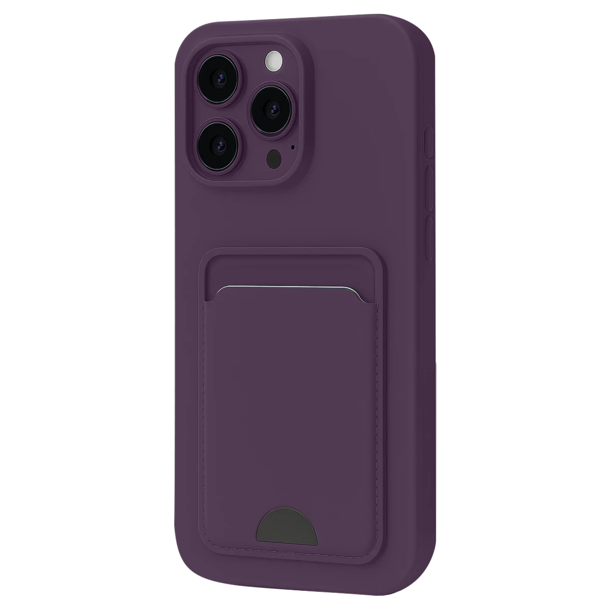 Newface Apple iPhone 16 Pro Max Kılıf Kelvin Kartvizitli Silikon - Derin Mor