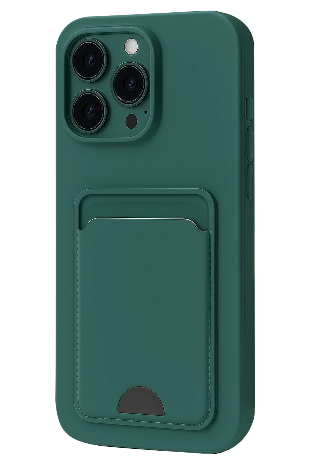 Newface iPhone 16 Pro Max Kılıf Kelvin Kartvizitli Silikon - Koyu Yeşil