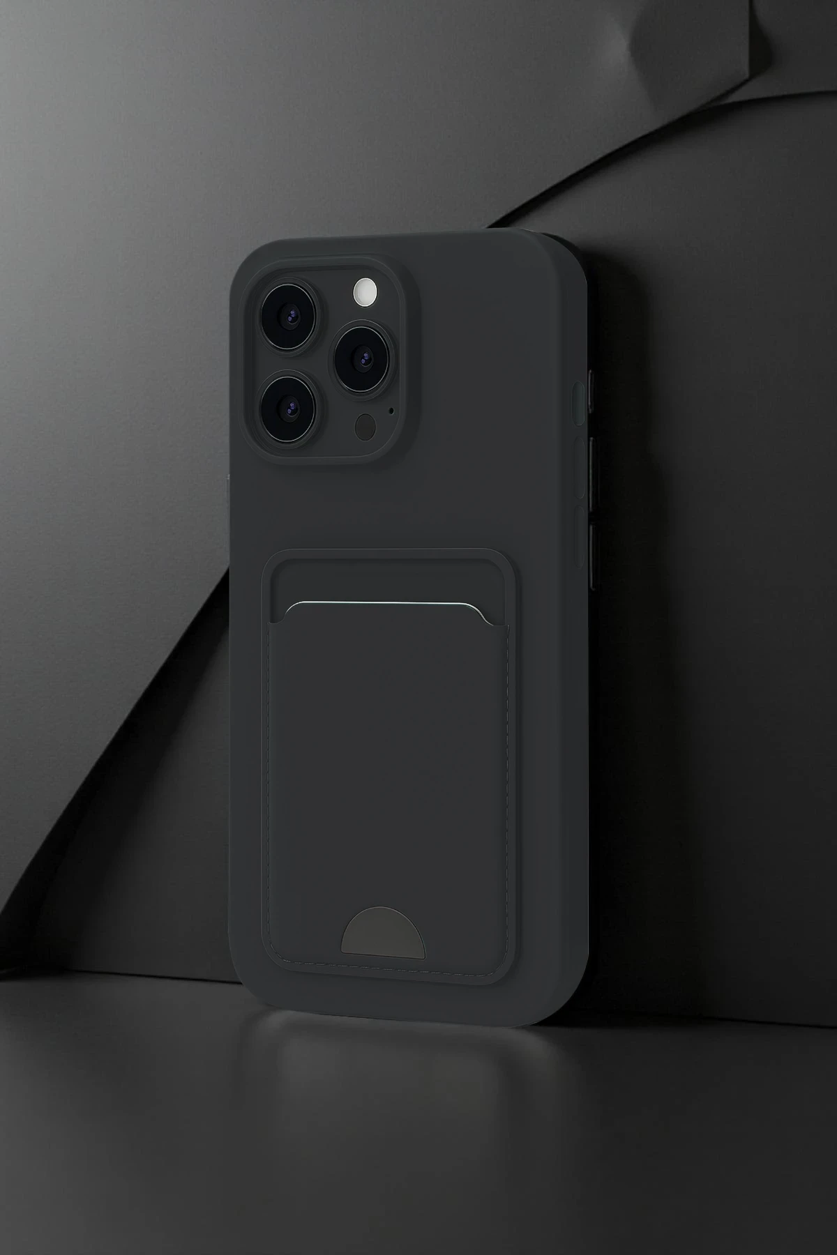 Newface Apple iPhone 16 Pro Max Kılıf Kelvin Kartvizitli Silikon - Siyah — görsel 2
