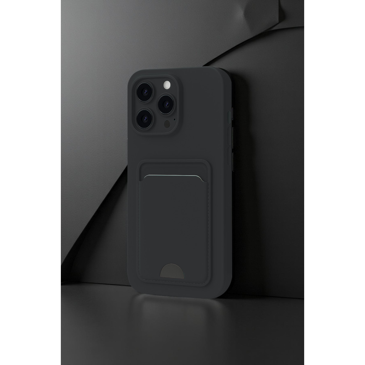 Newface Apple iPhone 16 Pro Max Kılıf Kelvin Kartvizitli Silikon - Siyah — görsel 6
