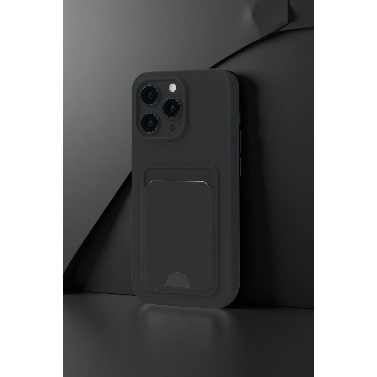 Newface Apple iPhone 16 Plus Kılıf Kelvin Kartvizitli Silikon - Siyah — görsel 4