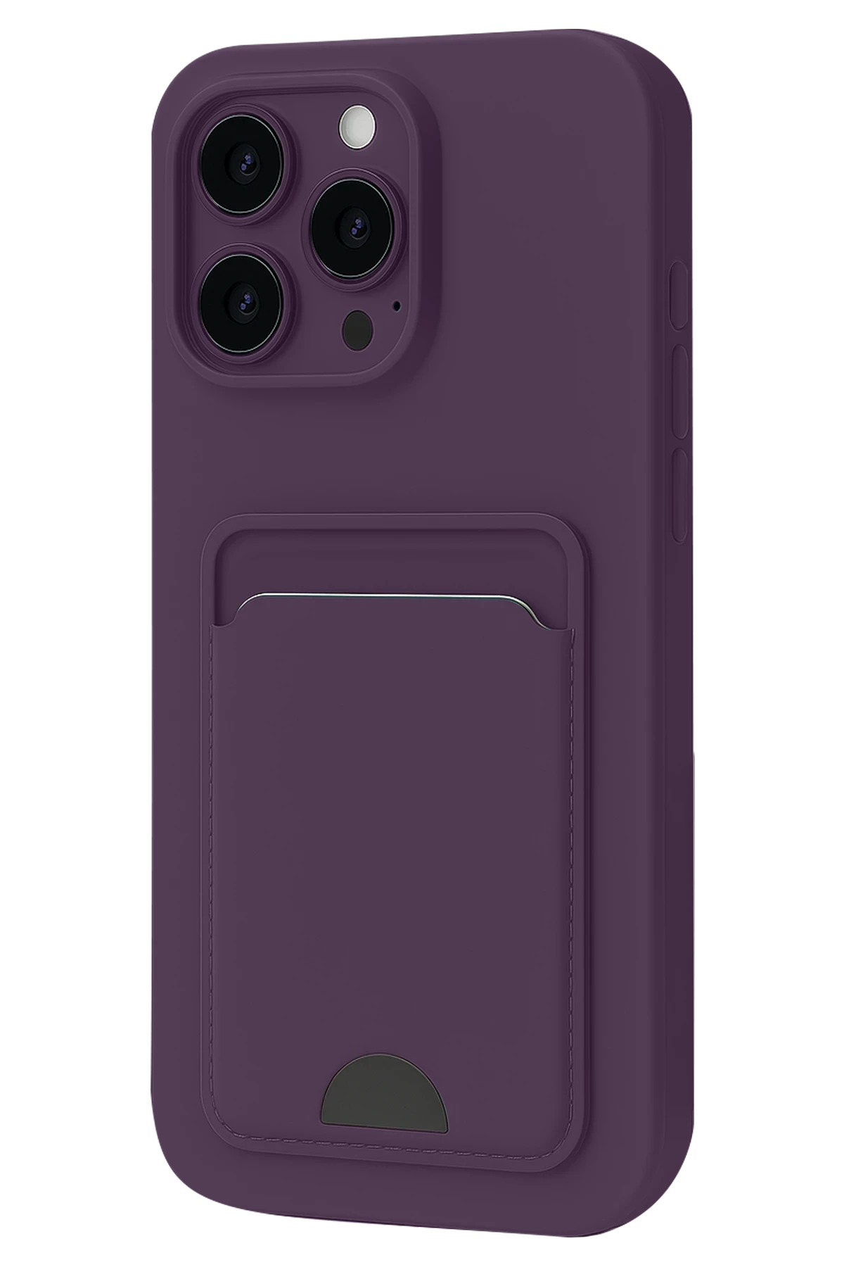 Newface iPhone 16 Plus Kılıf Kelvin Kartvizitli Silikon - Derin Mor