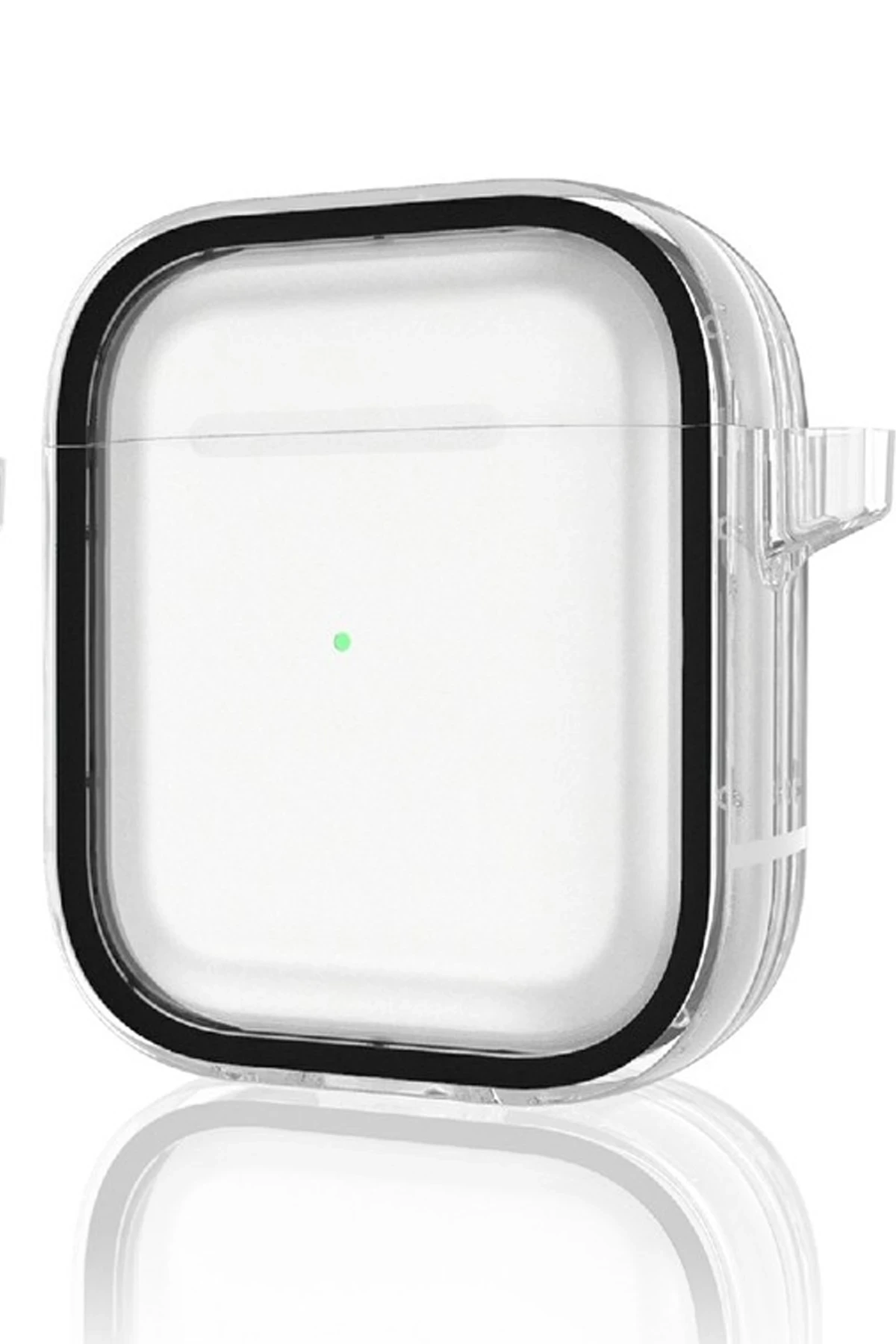 Movenchy Airpods 4 (4.nesil) Shiny Şeffaf Kılıf - Siyah