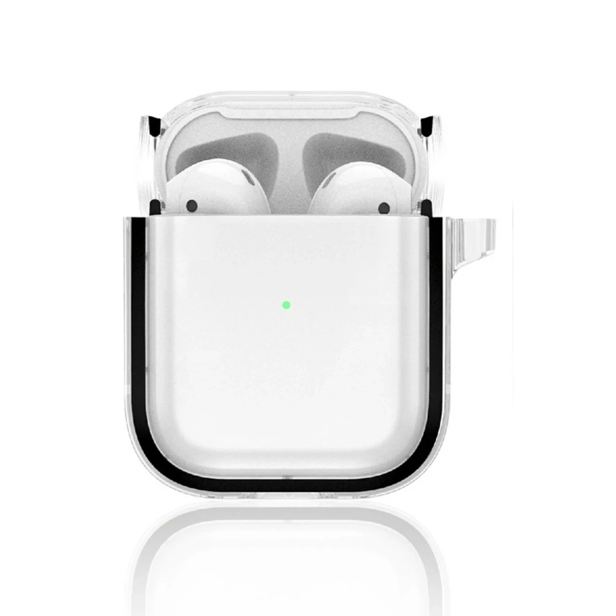 Movenchy Apple Airpods 4 (4.nesil) Shiny Şeffaf Kılıf - Siyah — görsel 5