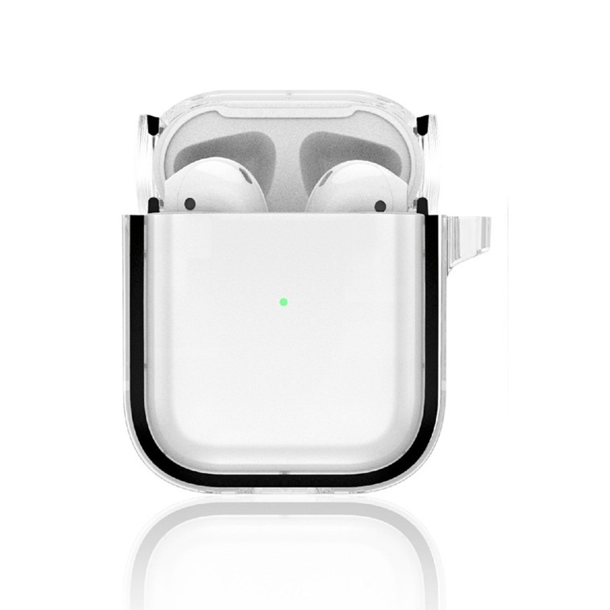 Movenchy Apple Airpods 4 (4.nesil) Shiny Şeffaf Kılıf - Siyah — görsel 8