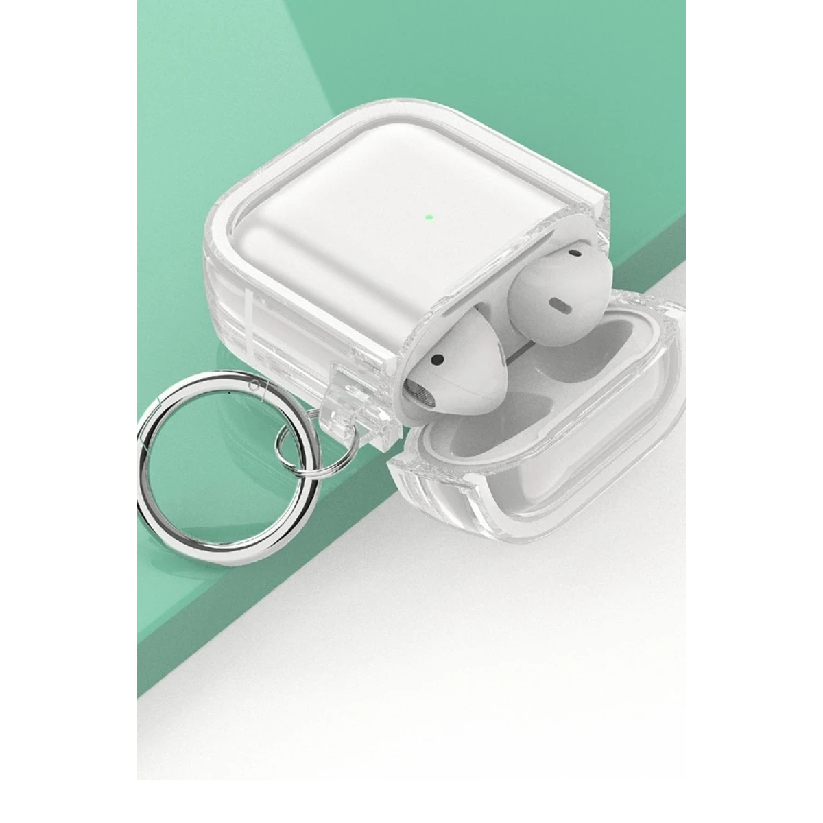 Movenchy Apple Airpods 4 (4.nesil) Shiny Şeffaf Kılıf - Siyah — görsel 6