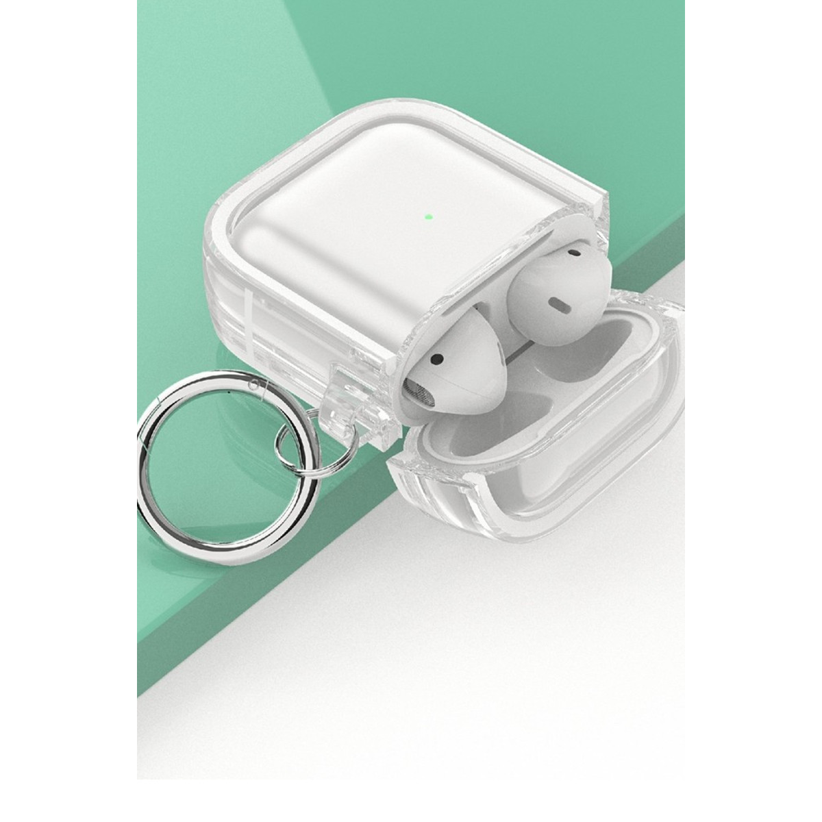Movenchy Apple Airpods 4 (4.nesil) Shiny Şeffaf Kılıf - Siyah — görsel 9