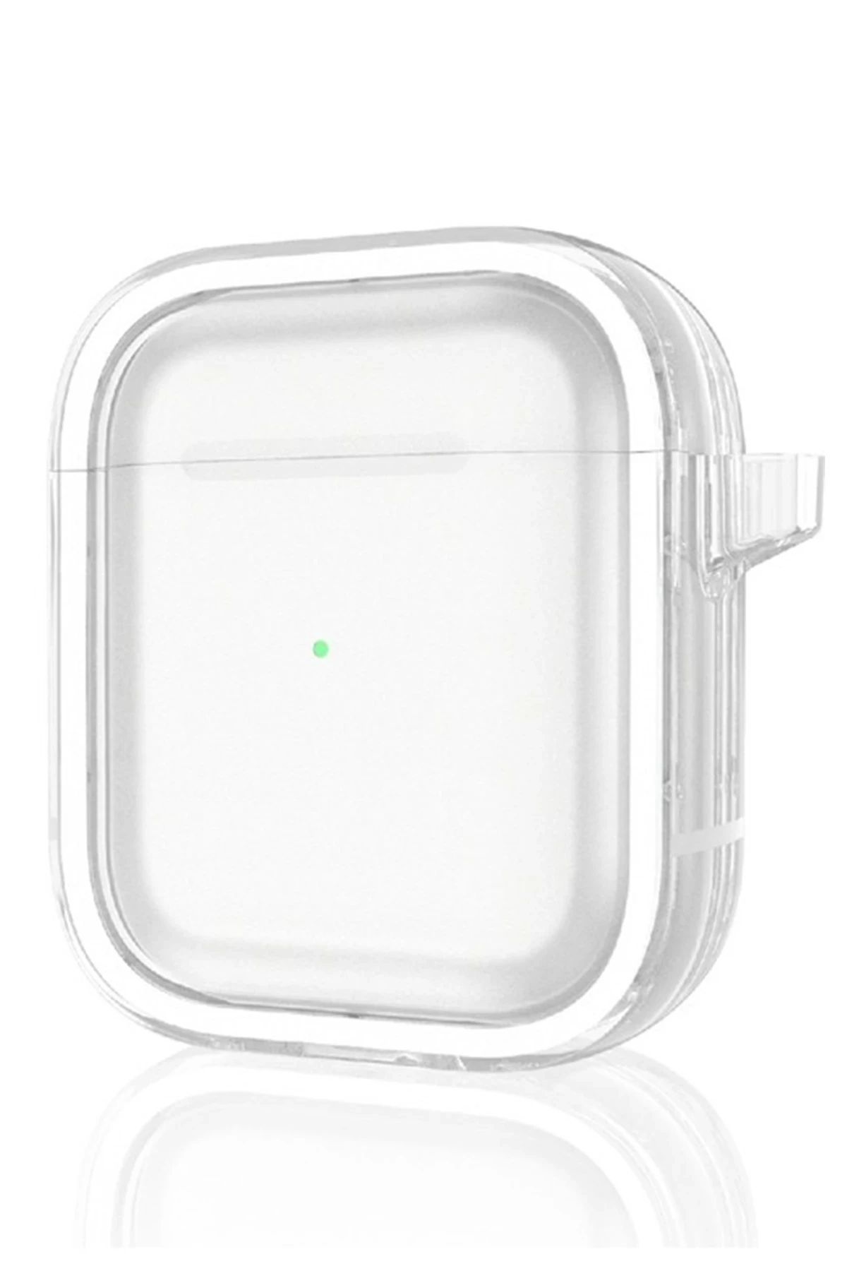 Movenchy Airpods 4 (4.nesil) Shiny Şeffaf Kılıf - Beyaz