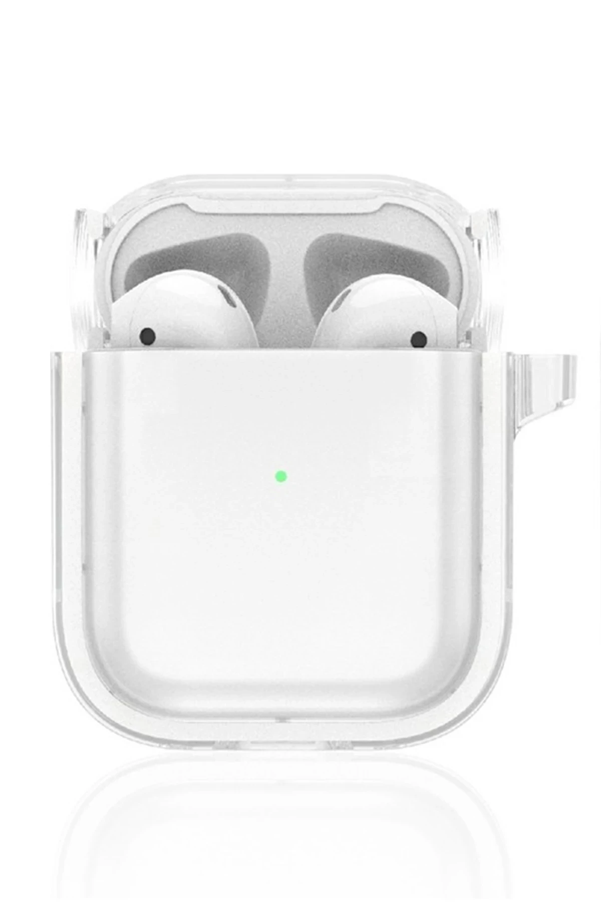 Movenchy Airpods 4 (4.nesil) Shiny Şeffaf Kılıf - Beyaz