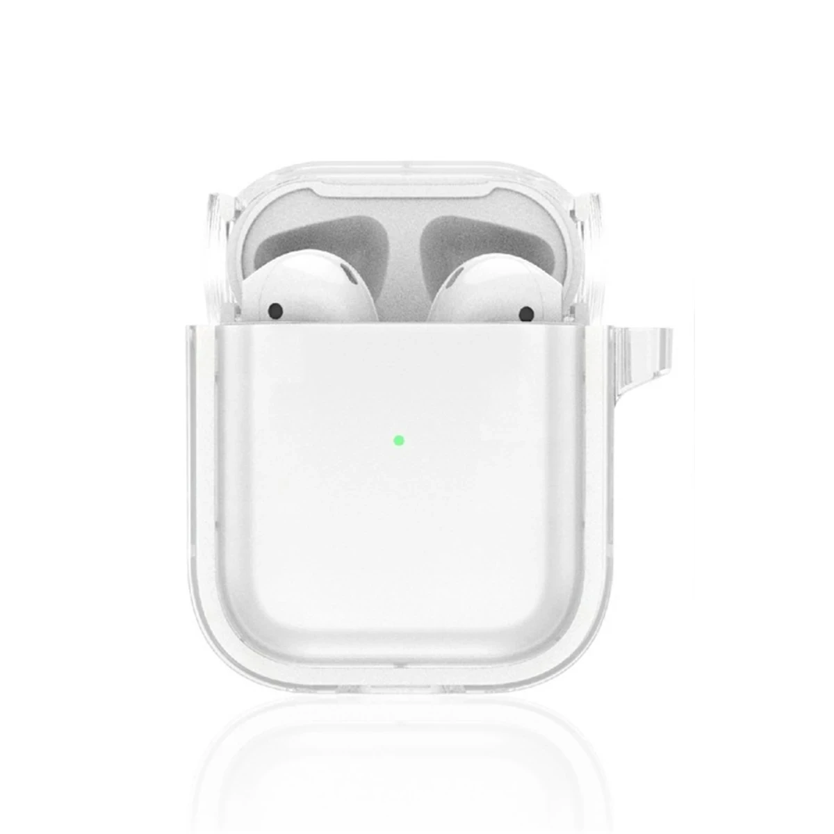 Movenchy Apple Airpods 4 (4.nesil)/Airpods 5 (5.Nesil) Shiny Şeffaf Kılıf - Beyaz