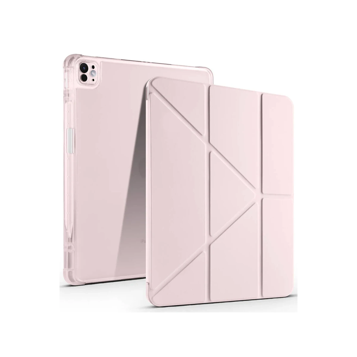 Newface Apple iPad Air 13 (2024) Kılıf Kalemlikli Mars Tablet Kılıfı - Rose Gold