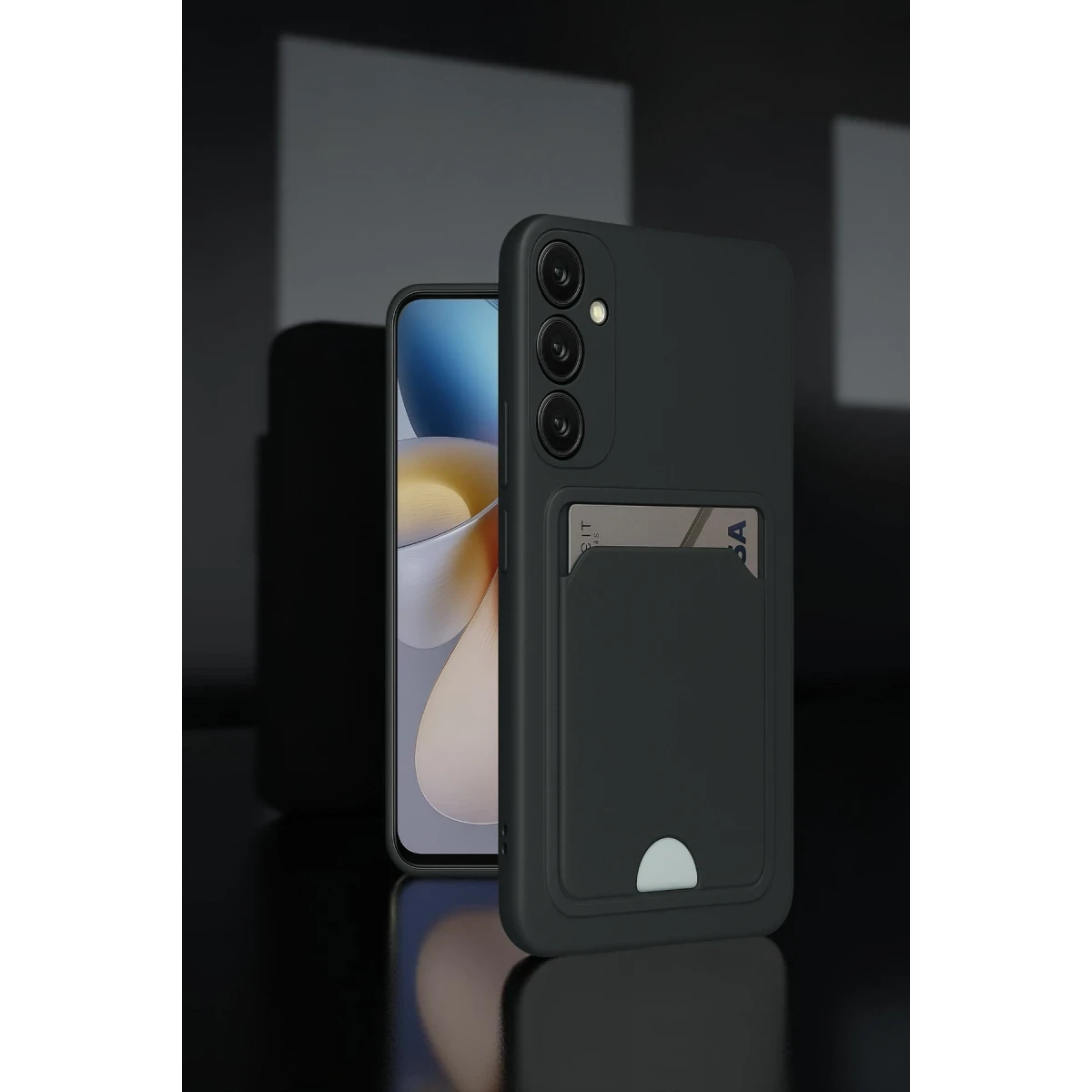 Newface Samsung Galaxy A26 Kılıf Kelvin Kartvizitli Silikon - Siyah — görsel 4