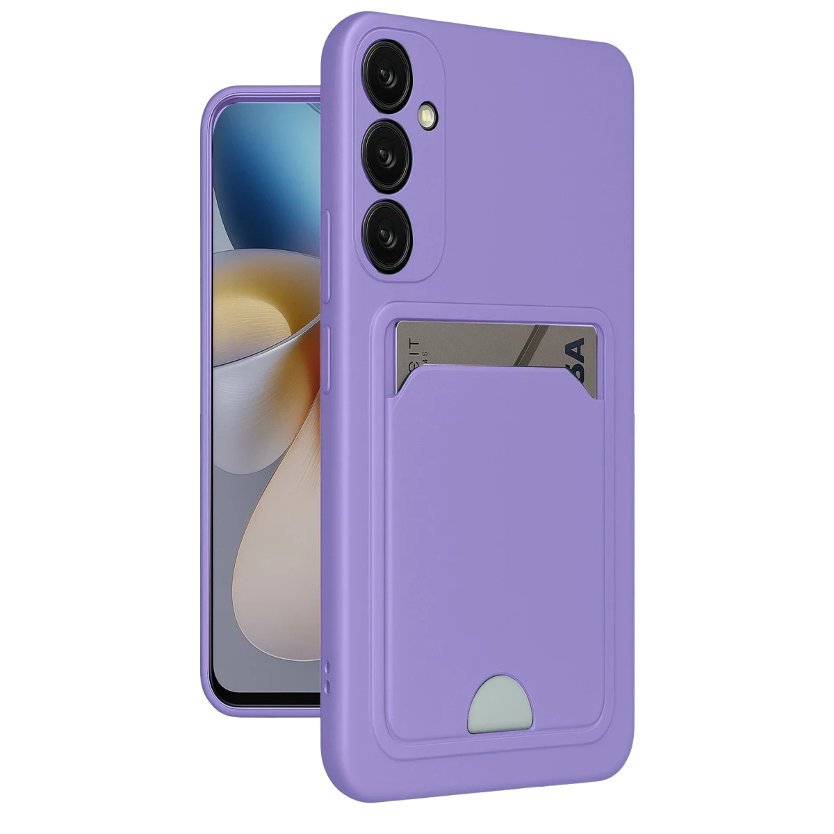 Newface Samsung Galaxy A26 Kılıf Kelvin Kartvizitli Silikon - Lila