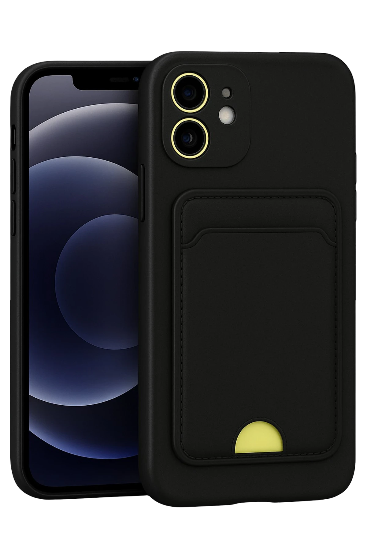 Newface iPhone 11 Kılıf Kelvin Kartvizitli Silikon - Siyah