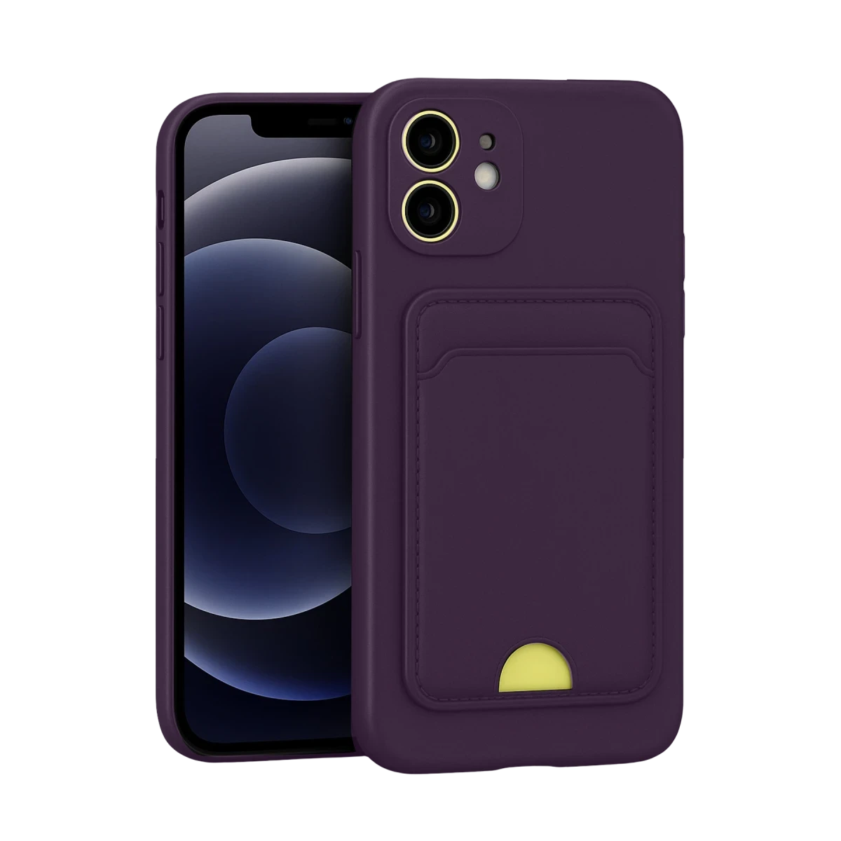 Newface Apple iPhone 11 Kılıf Kelvin Kartvizitli Silikon - Derin Mor