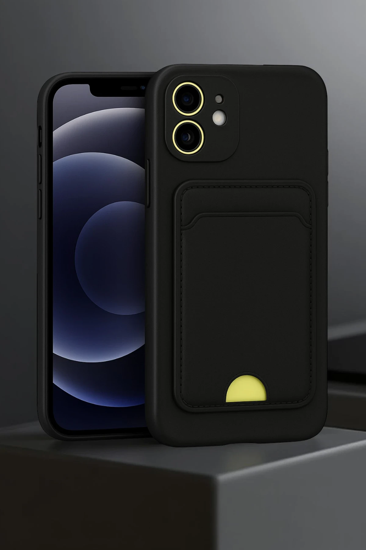 Newface iPhone 11 Kılıf Kelvin Kartvizitli Silikon - Siyah
