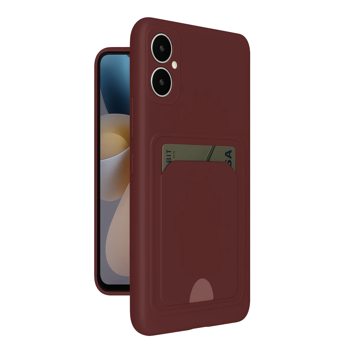 Newface Samsung Galaxy A05 Kelvin Kartvizitli Silikon - Bordo — görsel 3