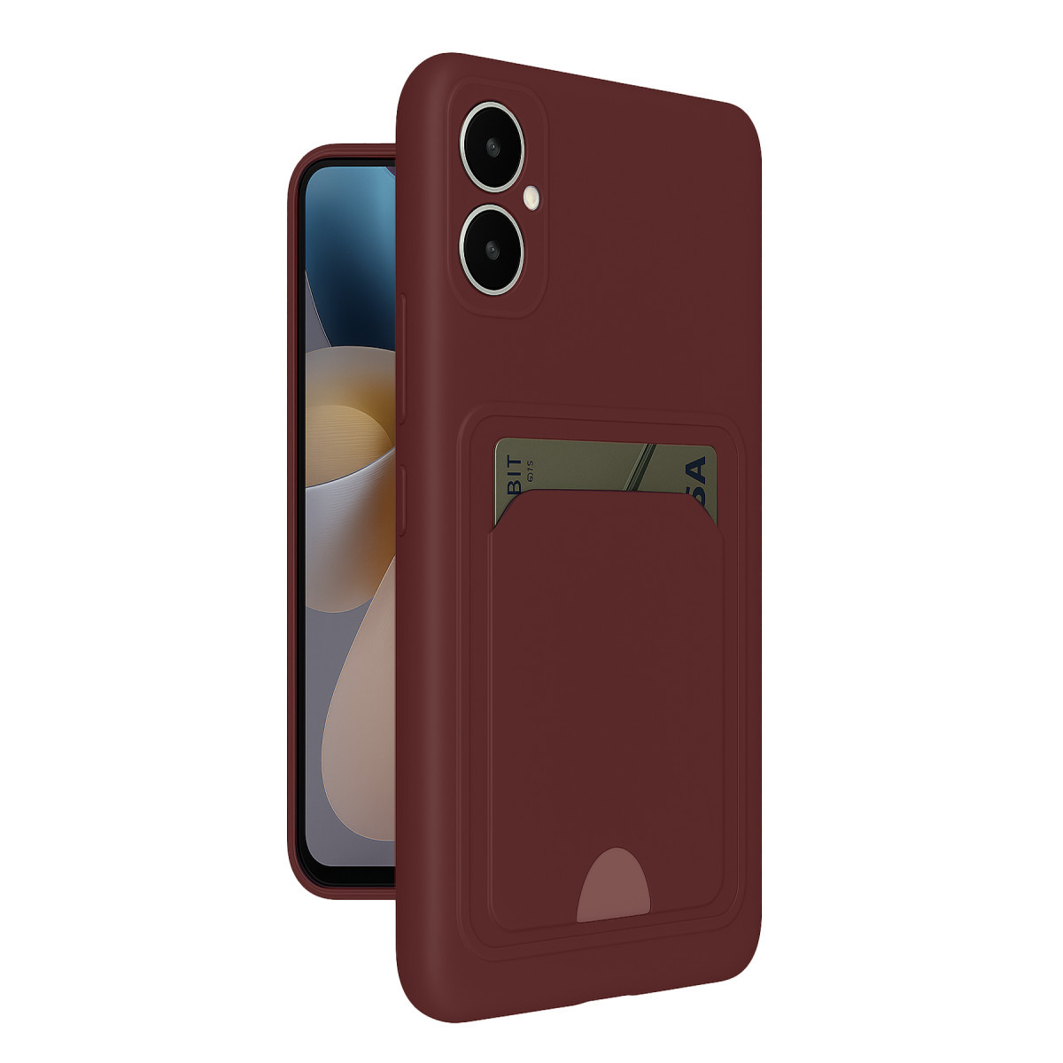 Newface Samsung Galaxy A05 Kelvin Kartvizitli Silikon - Bordo — görsel 5