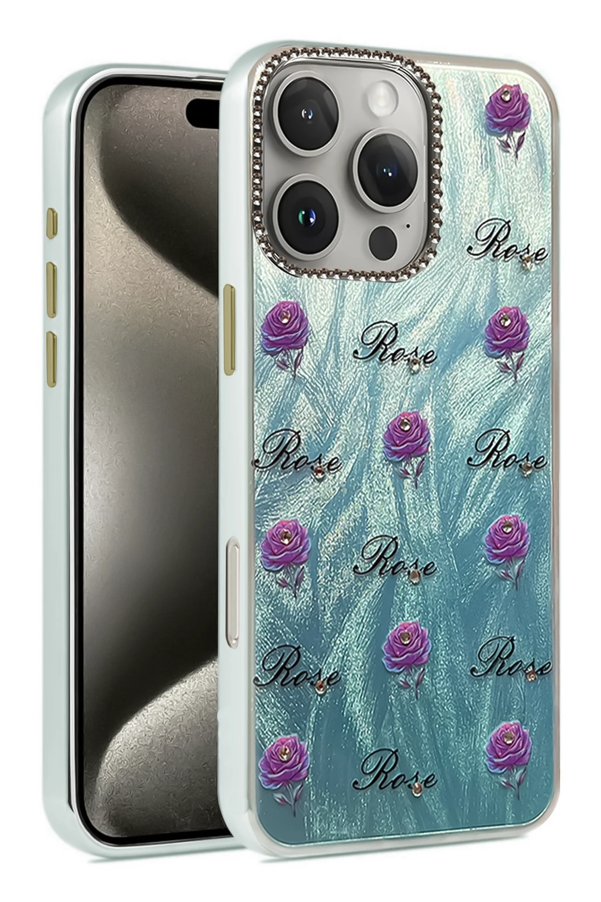 Newface iPhone 16 Pro Kılıf Blade Aynalı Desenli Kapak - Desen 9