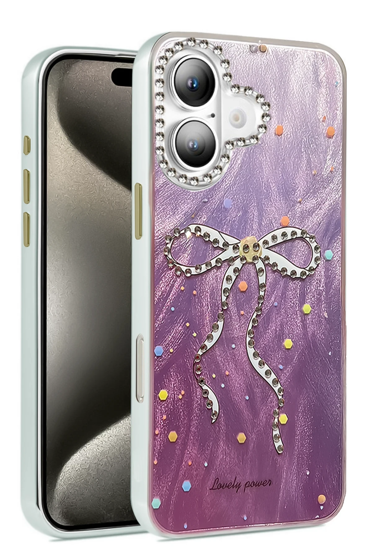 Newface iPhone 16 Kılıf Blade Aynalı Desenli Kapak - Desen 1