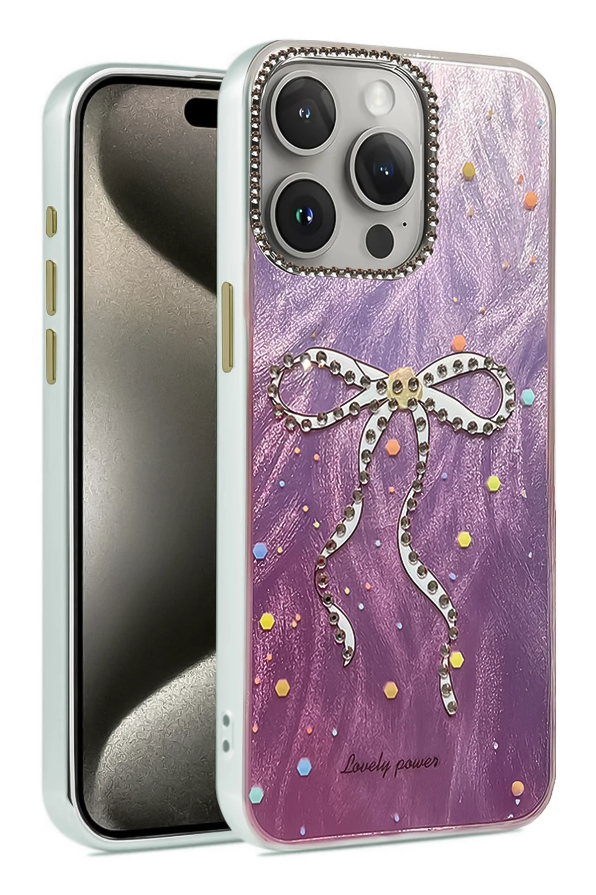 Newface Apple iPhone 15 Pro Kılıf Blade Aynalı Desenli Kapak - Desen 1