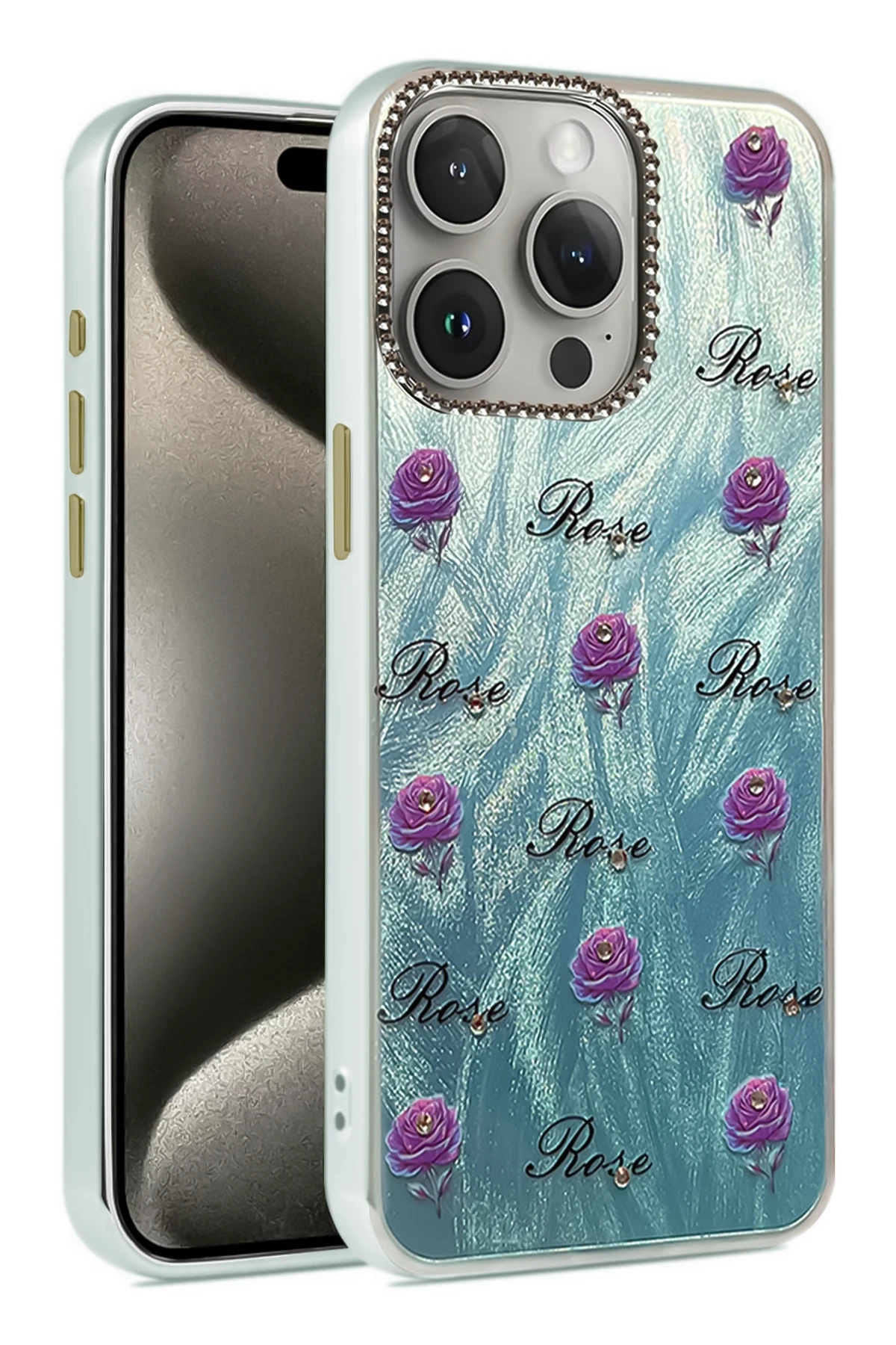 Newface iPhone 15 Pro Max Kılıf Blade Aynalı Desenli Kapak - Desen 9
