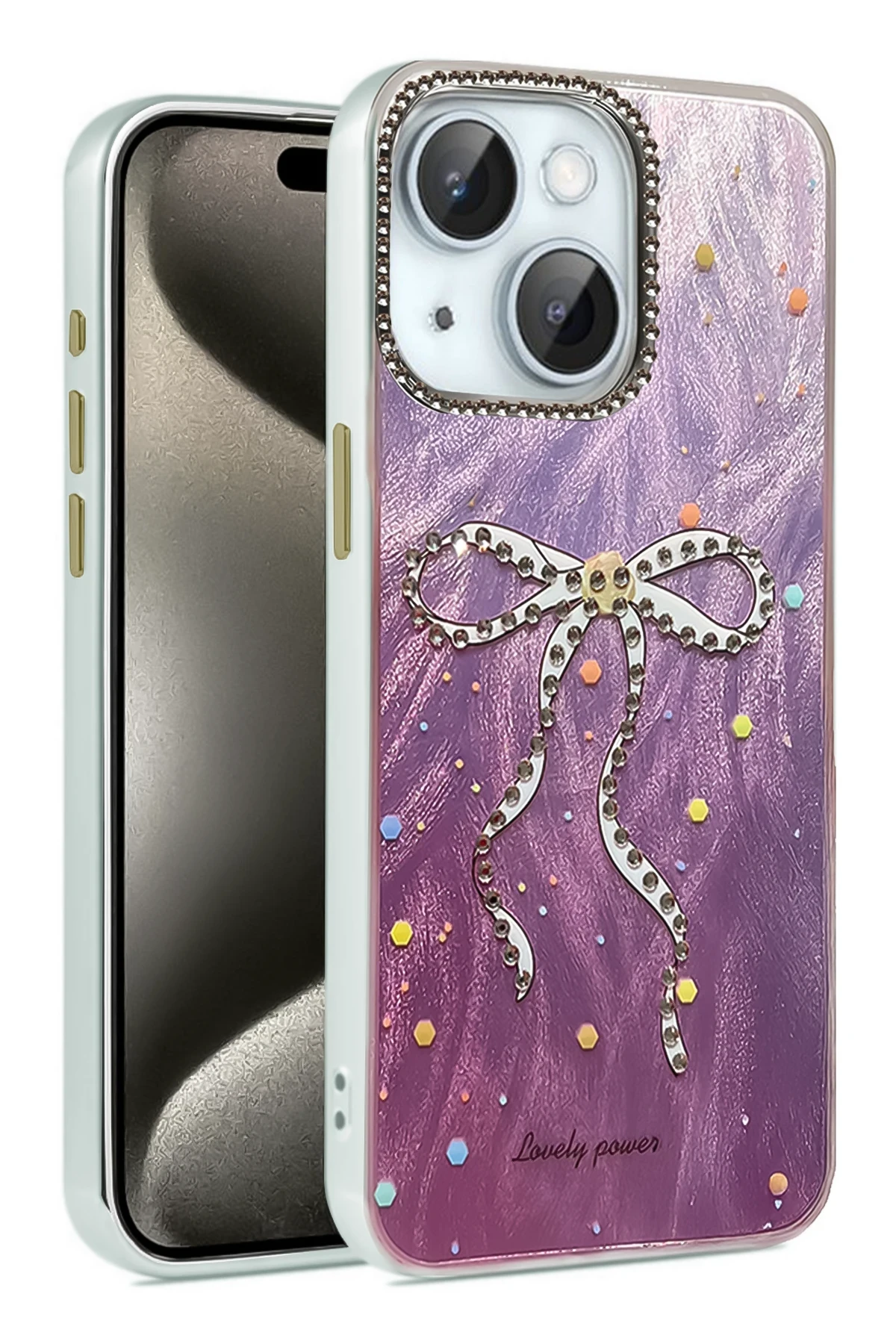 Newface Apple iPhone 15 Plus Kılıf Blade Aynalı Desenli Kapak - Desen 1