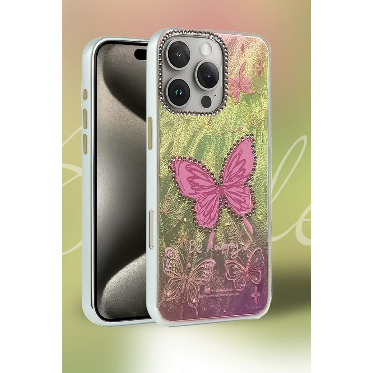 Newface Apple iPhone 14 Kılıf Blade Aynalı Desenli Kapak - Desen 1 — görsel 4