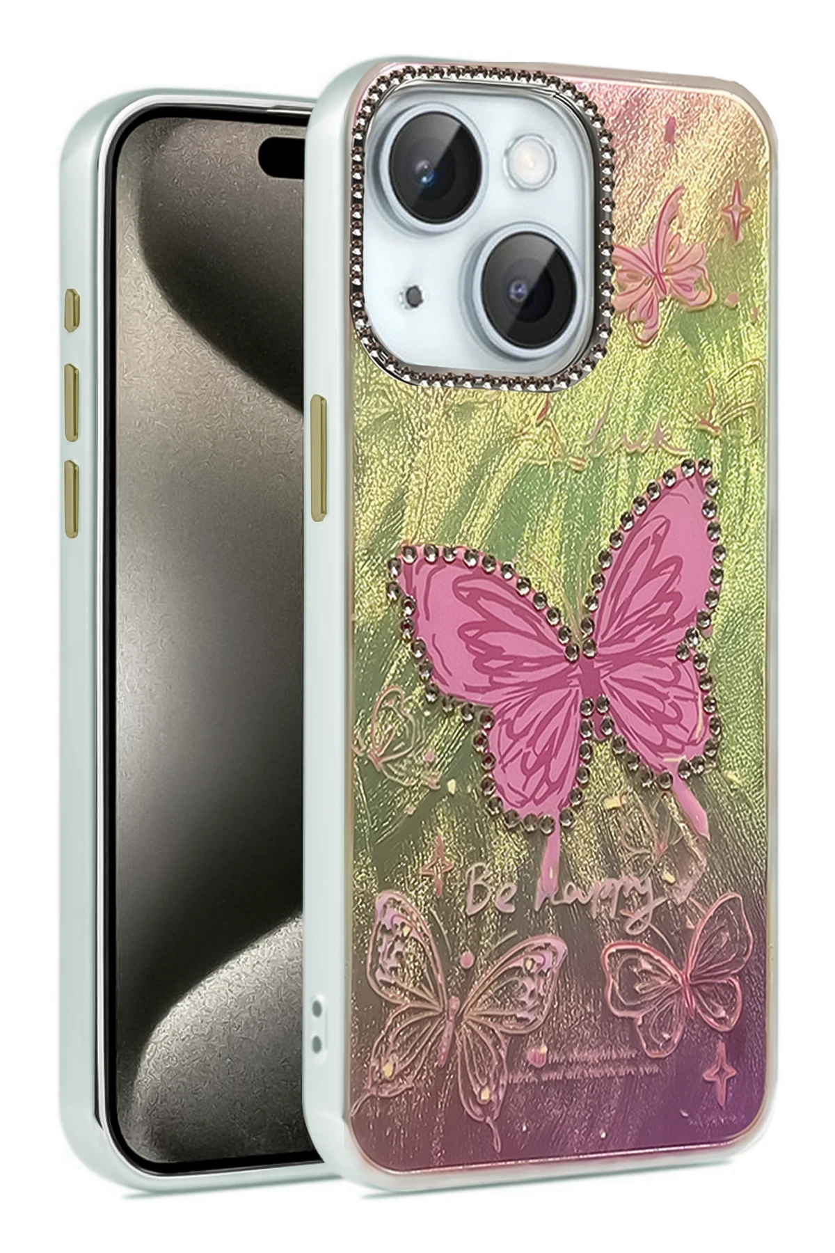 Newface iPhone 14 Kılıf Blade Aynalı Desenli Kapak - Desen 5