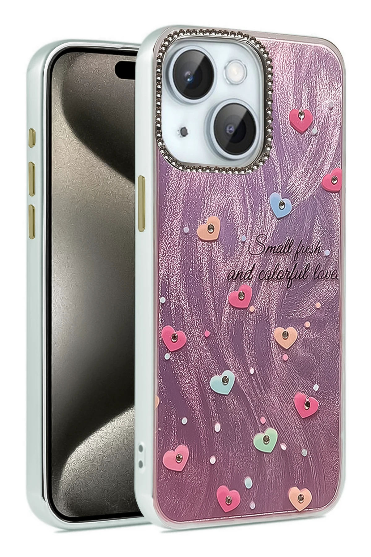 Newface iPhone 14 Kılıf Blade Aynalı Desenli Kapak - Desen 8