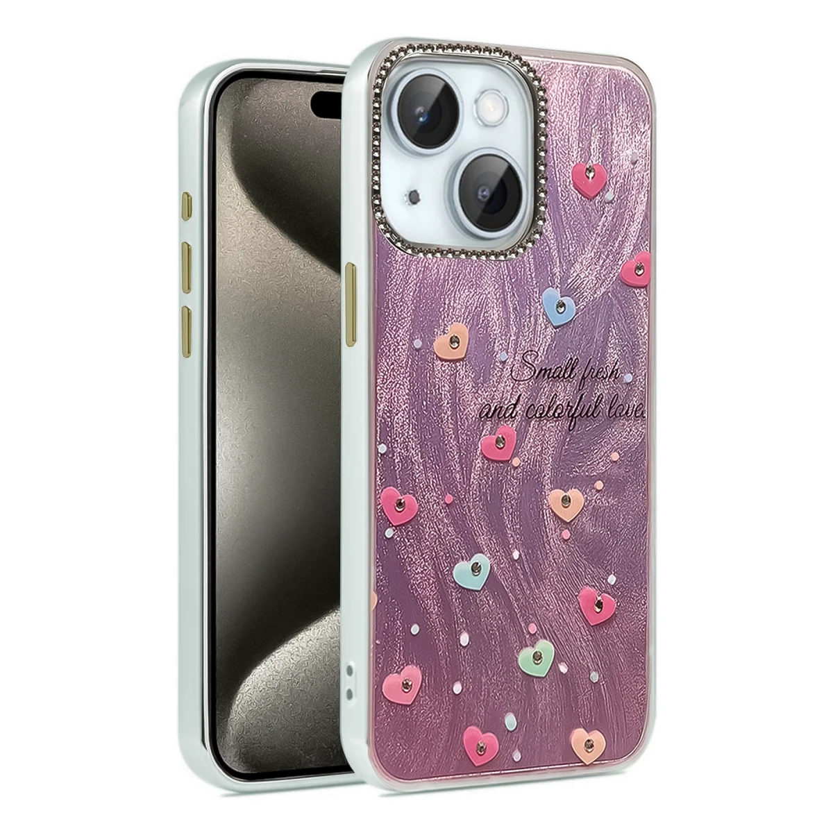 Newface Apple iPhone 14 Kılıf Blade Aynalı Desenli Kapak - Desen 8