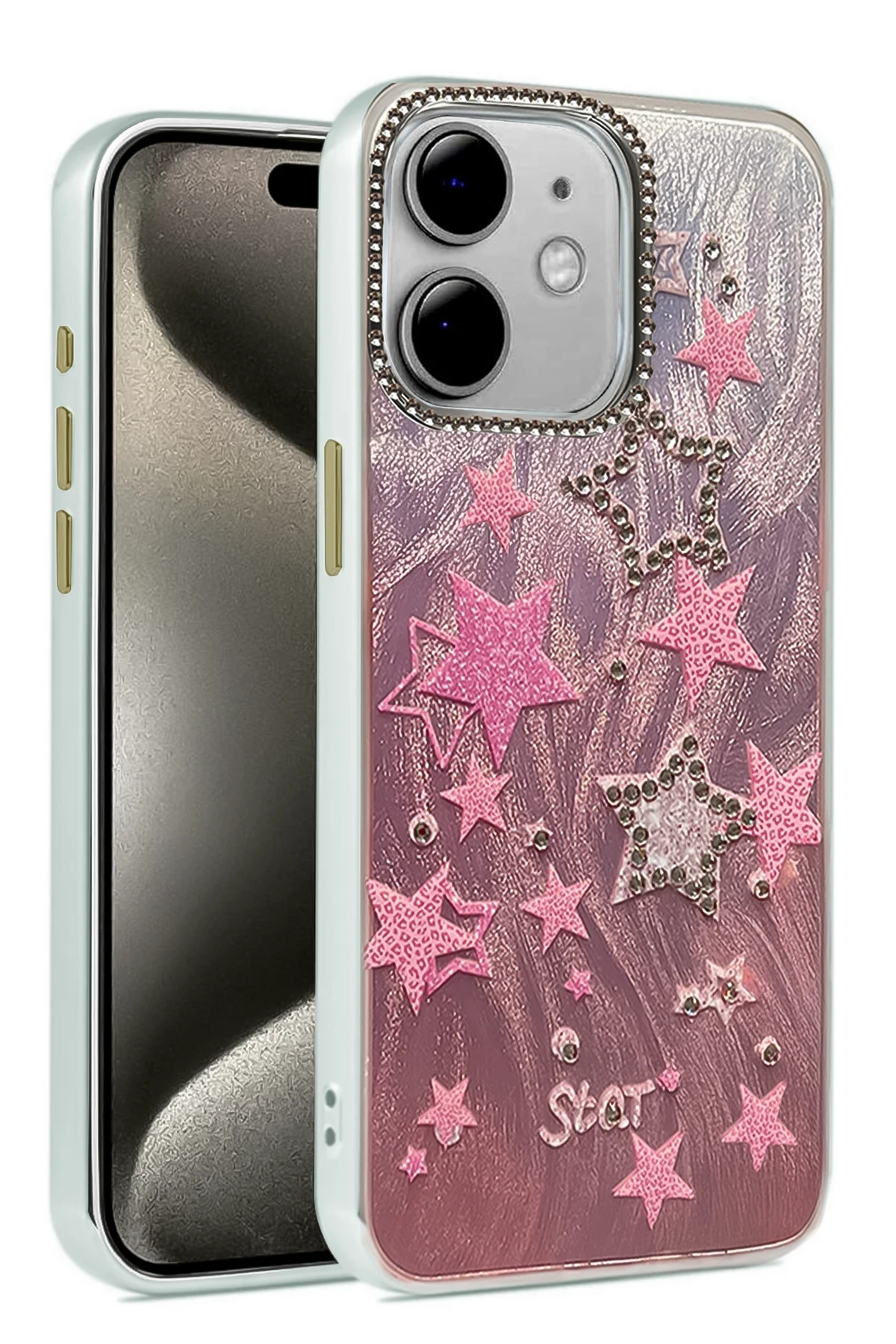 Newface iPhone 11 Kılıf Blade Aynalı Desenli Kapak - Desen 7